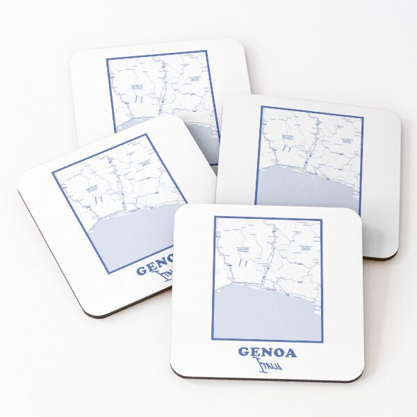 Item preview, Genoa City Map – Minimalist Blue Poster designed and sold by Enea Kelo.