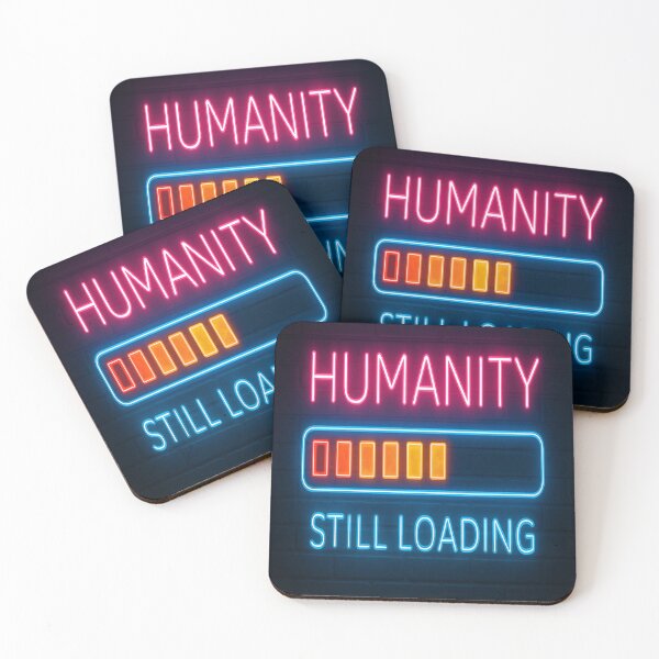 Item preview, Humanity Still Loading – Neon Sign Design   designed and sold by Gazmerch.
