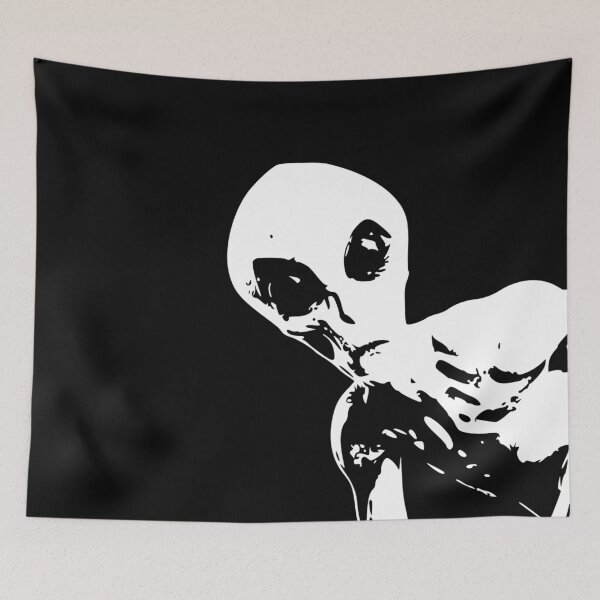 Item preview, Black and White Obscure Alien  designed and sold by TangledRoots.