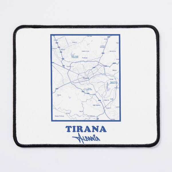 Item preview, Tirana City Map – Minimalist Blue Poster designed and sold by Enea Kelo.