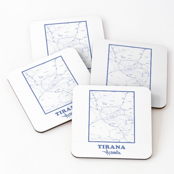 Item preview, Tirana City Map – Minimalist Blue Poster designed and sold by Enea Kelo.