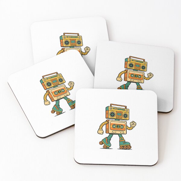Item preview, Retro Cassette Robot – Boombox Head on Roller Skates designed and sold by OnPointOutfits.