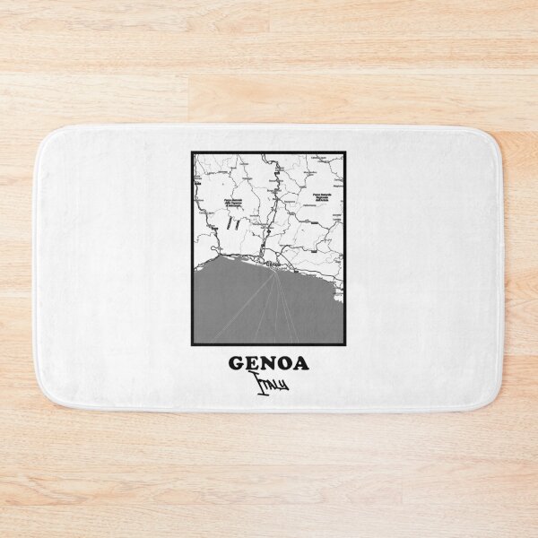 Item preview, Genoa City Map – Minimal Black and White Poster designed and sold by Enea Kelo.