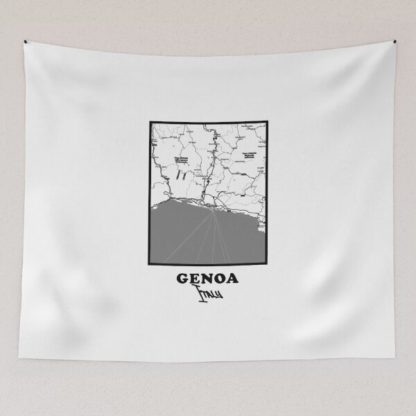 Item preview, Genoa City Map – Minimal Black and White Poster designed and sold by Enea Kelo.