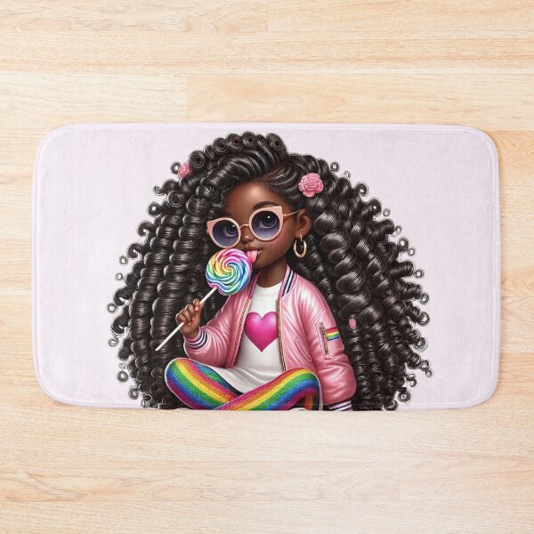 Item preview, Beautiful Brown Skin Girl with Curly Hair – Elegant Art Style designed and sold by Lulunza.