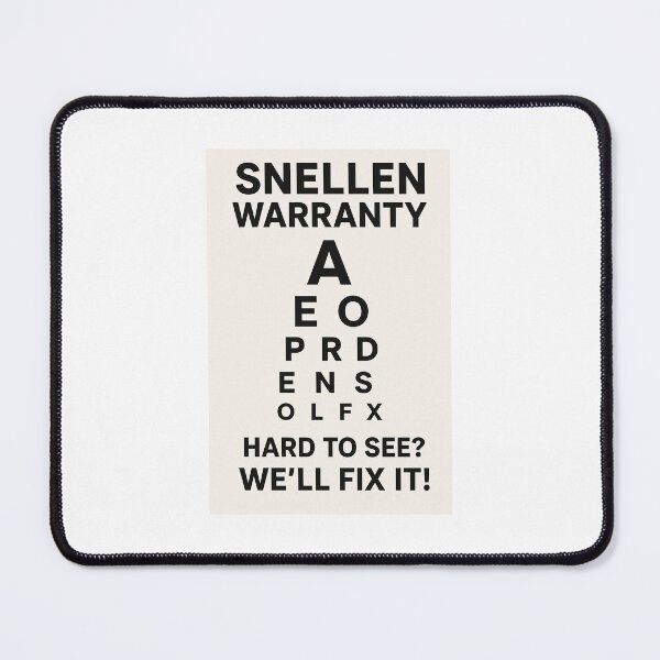 Item preview, Snellen Warranty Meme | Funny Eye Test Design designed and sold by ezzobair.