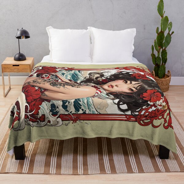 Item preview, Japanese Ocean Geisha Waifu Pinup Decorative Style designed and sold by BorgSpareParts.