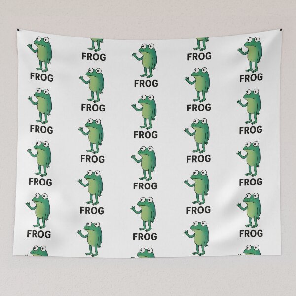 Item preview, Funny Frog Meme – Cartoon Frog With Raised Hand designed and sold by OxiSkor.