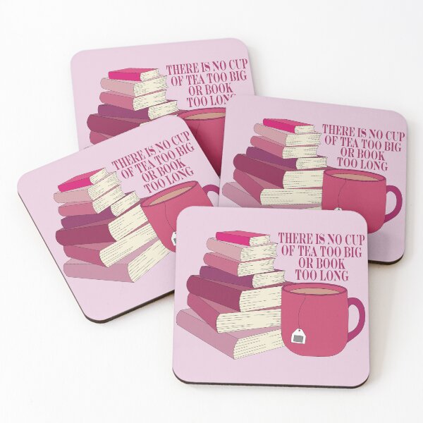 Item preview, No Cup of Tea Too Big or Book Too Long - Pink designed and sold by Heather H Designs .