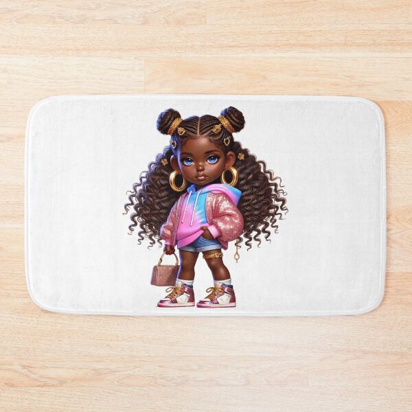 Item preview, Sweet Brown Skin Girl with Sparkling Eyes – Cute Character Art designed and sold by Lulunza.
