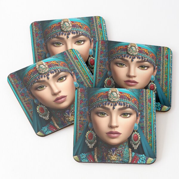 Item preview, Elegant Woman in Traditional Colorful Attire designed and sold by Artessie.