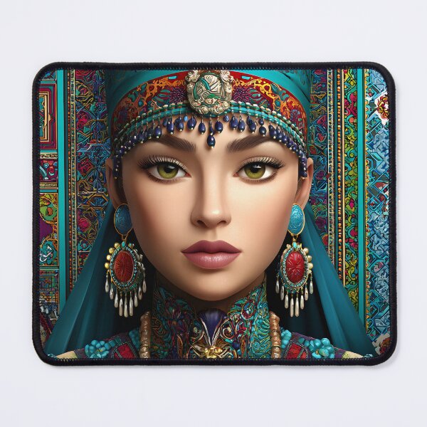 Item preview, Elegant Woman in Traditional Colorful Attire designed and sold by Artessie.