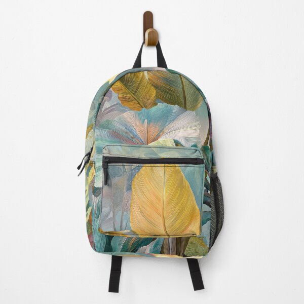 Item preview, Tropical Pastel Jungle Watercolor Art, Exotic Botanical Leaves and Flowers designed and sold by MargaretWiktor.