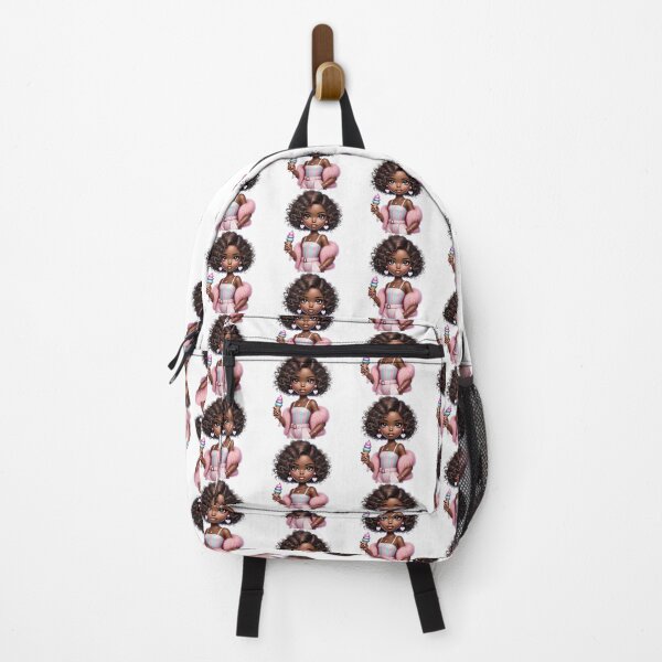 Item preview, Sweet Brown Skin Girl with Sparkling Eyes – Cute Character Art designed and sold by Lulunza.