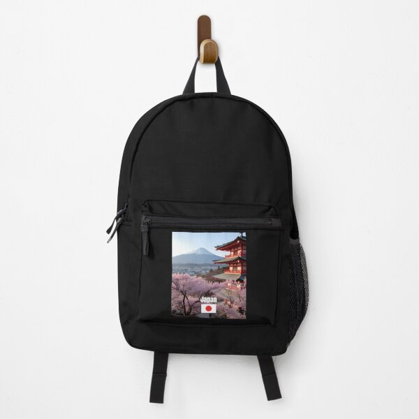 Item preview, Mount Fuji with cherry blossoms and traditional japanese houses designed and sold by Tienda-Vane.