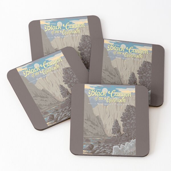 Item preview, Black Canyon of the Gunnison Illustration Travel Art Vintage designed and sold by KrisSidDesigns.