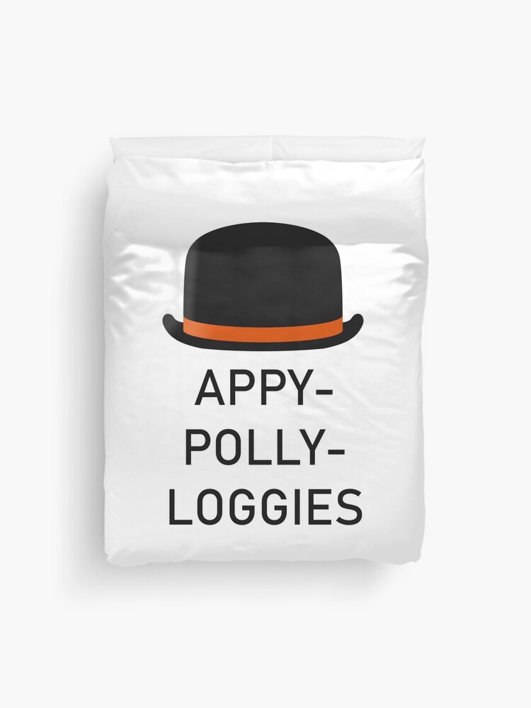 Housse De Couette Citation Orange Mecanique Appy Polly Loggies Par Getitgiftit Redbubble