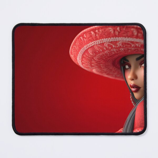 Item preview, Elegant Woman in Traditional Red Hat and Attire designed and sold by Artessie.