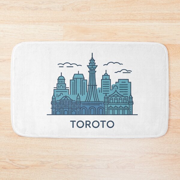 Item preview, Toronto City Skyline – Minimalist Cool Blue Travel Souvenir Design designed and sold by Paper Drip.