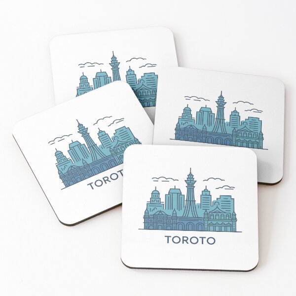 Item preview, Toronto City Skyline – Minimalist Cool Blue Travel Souvenir Design designed and sold by Paper Drip.