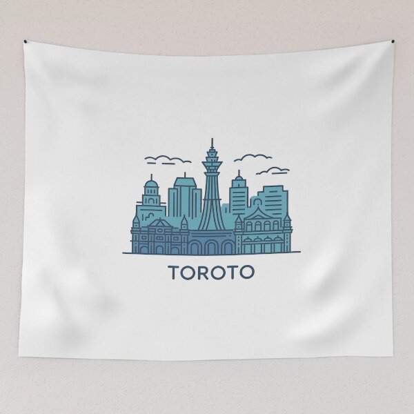 Item preview, Toronto City Skyline – Minimalist Cool Blue Travel Souvenir Design designed and sold by Paper Drip.