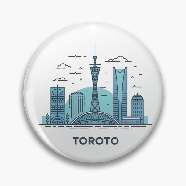 Item preview, Toronto City Skyline – Minimalist Cool Blue Travel Souvenir Design designed and sold by Paper Drip.