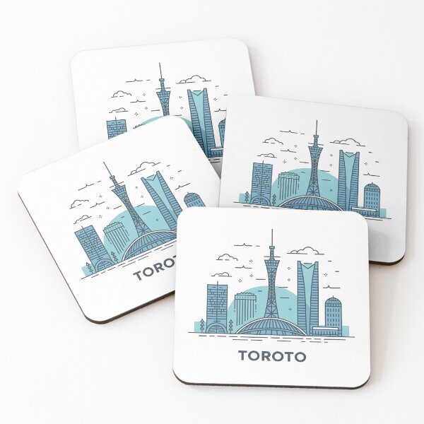 Item preview, Toronto City Skyline – Minimalist Cool Blue Travel Souvenir Design designed and sold by Paper Drip.