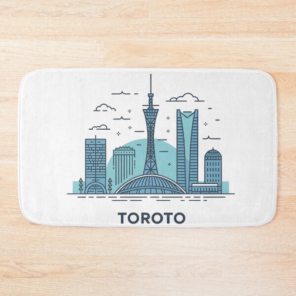 Item preview, Toronto City Skyline – Minimalist Cool Blue Travel Souvenir Design designed and sold by Paper Drip.