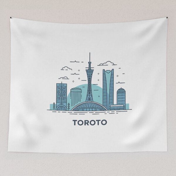 Item preview, Toronto City Skyline – Minimalist Cool Blue Travel Souvenir Design designed and sold by Paper Drip.
