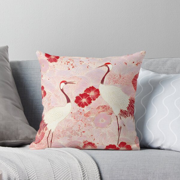 Item preview, Graceful Crane Yuzen Design  Japanese Cultural Symbol of Longevity designed and sold by Pariunos.