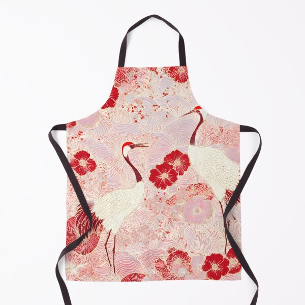 Item preview, Graceful Crane Yuzen Design Japanese Cultural Symbol of Longevity designed and sold by Pariunos.