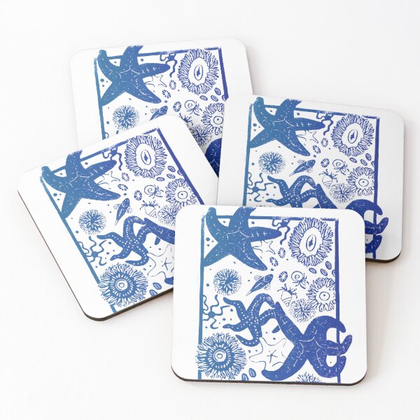 Item preview, Tide pool Linocut designed and sold by Remy-and-Clyde.