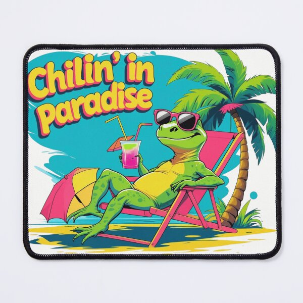 Item preview, Funny Summer Lizard Meme T-Shirt- Chillin’ in Paradise designed and sold by Taha Art Designs.