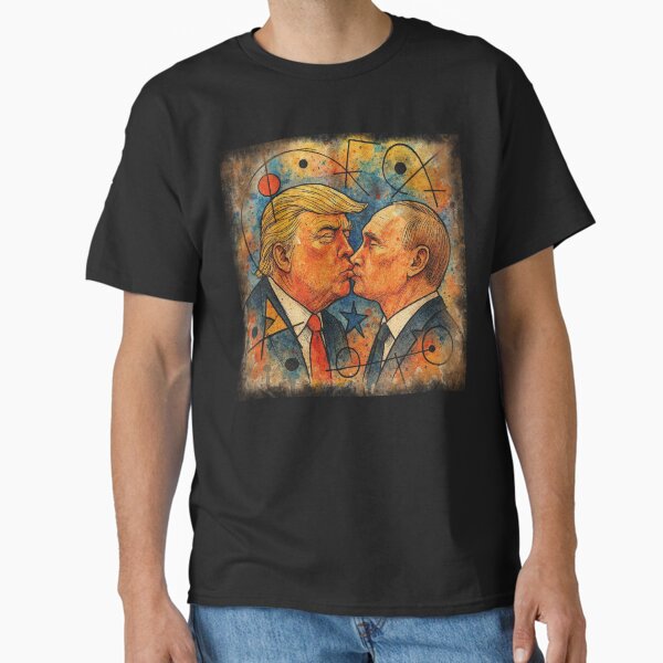 Pucker Up Trump and Putin Politica UK  Classic T-Shirt