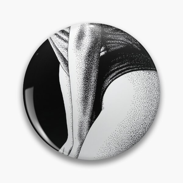 Item preview, Sensual Stippled Figure – Black & White Pointillism Art designed and sold by Very Peculiar.
