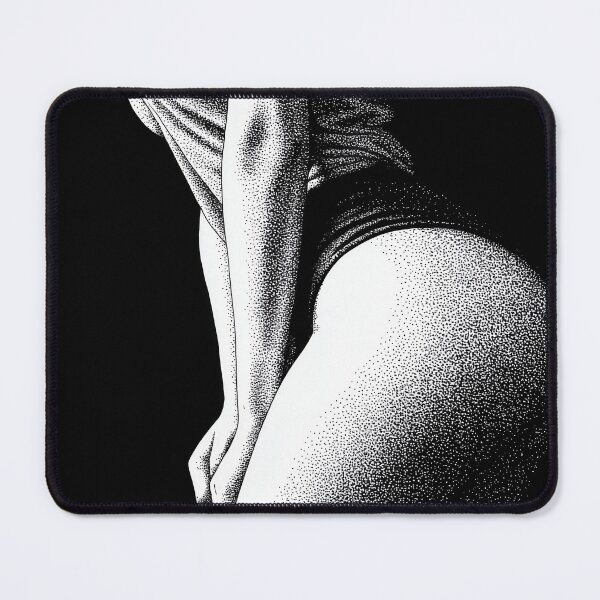 Item preview, Sensual Stippled Figure – Black & White Pointillism Art designed and sold by Very Peculiar.