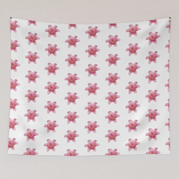 Item preview, pink lily flower sticker designed and sold by inainart.