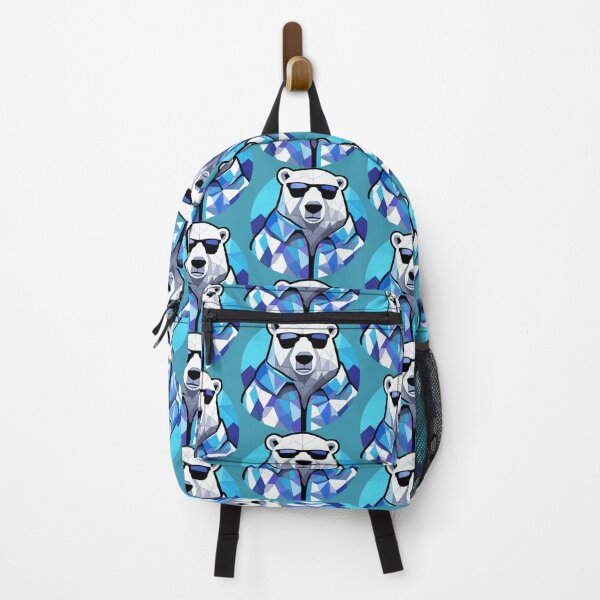 Item preview, geometric mosaic polar bear designed and sold by designmari.