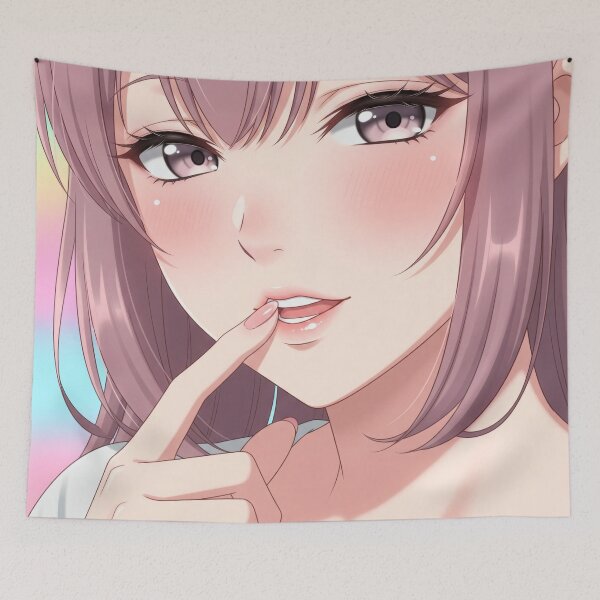 Item preview, A majestic portrait of a purple-eyed Waifu designed and sold by GerwantSHOP.
