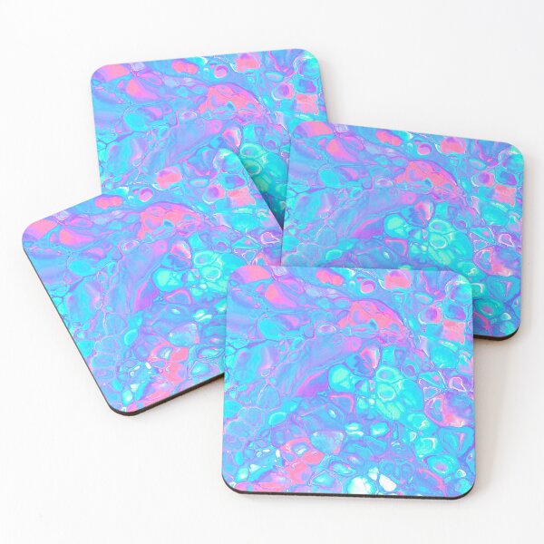 Item preview, Colorful Kawaii Vibes & Psychedelic Cells - Original Fluid Art Print designed and sold by marbledmoonart.