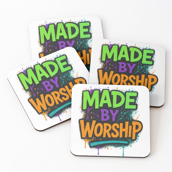 Item preview, Made By Worship – Christian Graffiti Streetwear | Faith Inspired Neon Design designed and sold by WordOfLamb.