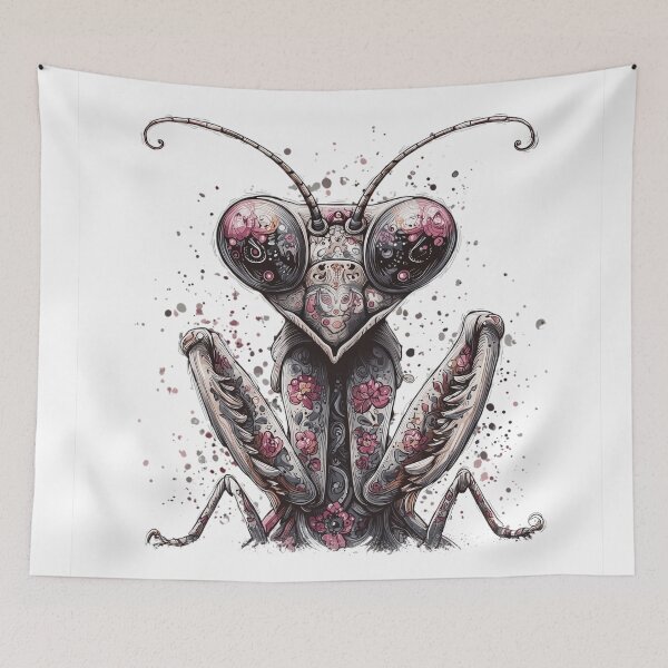 Item preview, Floral Mantis – Surreal Insect Art with Flowers and Patterns designed and sold by Melody Splash.