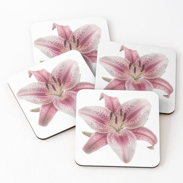 Item preview, spotted pink lily flower sticker designed and sold by inainart.