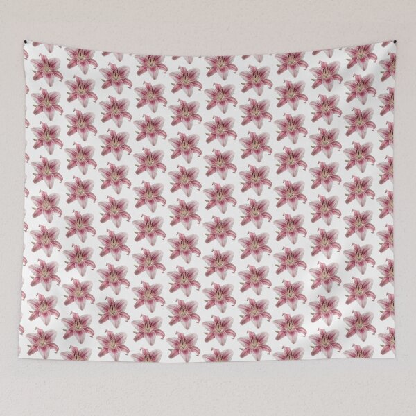Item preview, spotted pink lily flower sticker designed and sold by inainart.