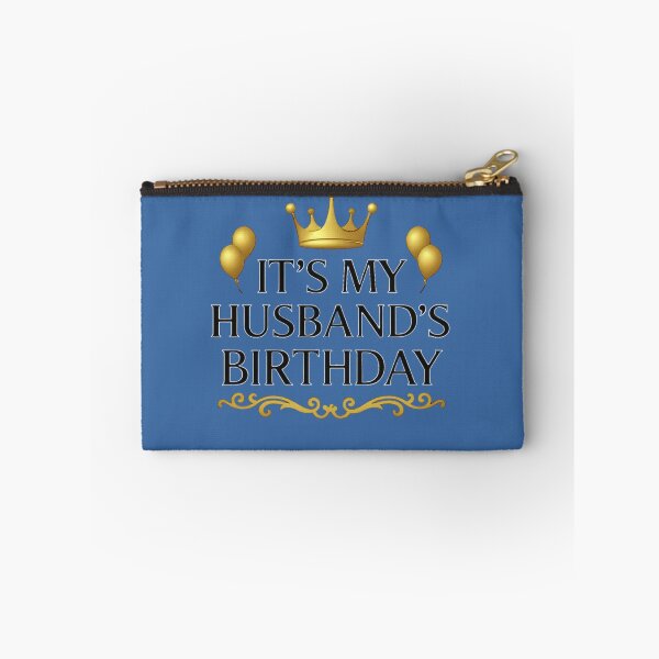 Item preview,   It’s My Husband’s Birthday – Gold Crown & Ballons  It’s My Husband’s Birthday – Couronne Dorée & Ballons designed and sold by Drawingshirts.