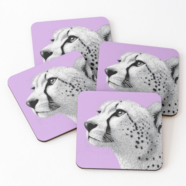 Item preview, Modern Cheetah, monochrome on lilac designed and sold by Gino By Design.