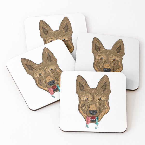 Item preview, German Shepherd slobbering designed and sold by nostakesart.