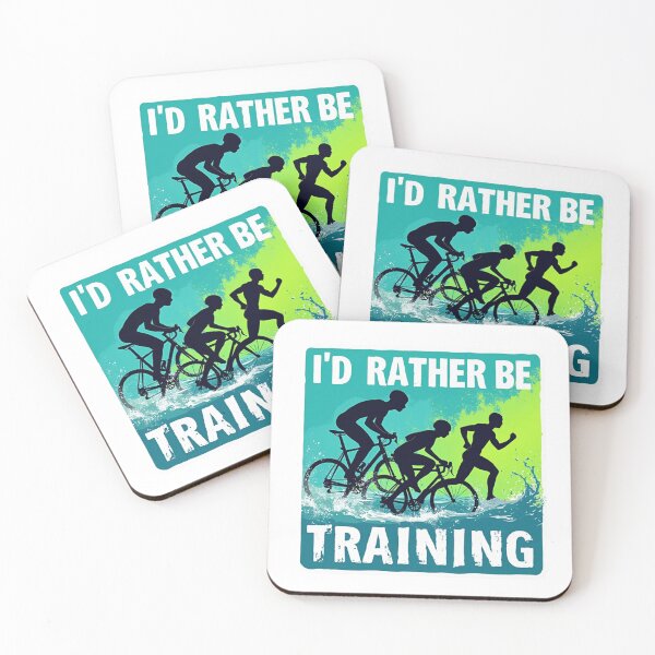 Item preview, I’d Rather Be Training – Triathlon Motivation Sticker designed and sold by Triathlongram.