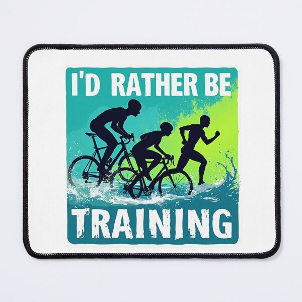 Item preview, I’d Rather Be Training – Triathlon Motivation Sticker designed and sold by Triathlongram.