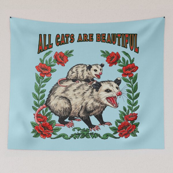 Item preview, Cute Opossums with Floral designed and sold by TeeARTHY.